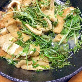 京あげ水菜マヨネーズうどんつゆ炒め